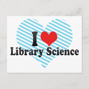I Liebe Library Science Postkarte