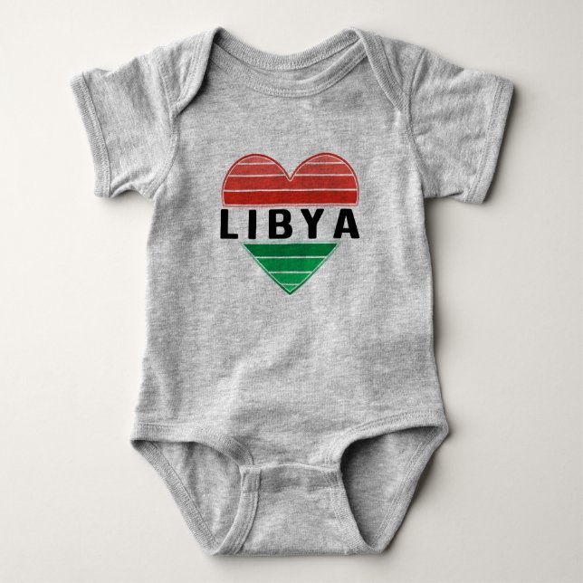I. Liebe Libyen, Libyens Herz Baby Strampler (Vorderseite)