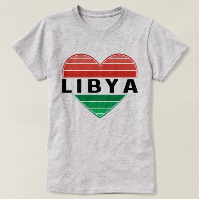 I. Liebe Libyen, Libyens Herz T-Shirt (Design vorne)
