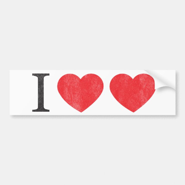 I Liebe-Liebe-Autoaufkleber Autoaufkleber (Vorne)