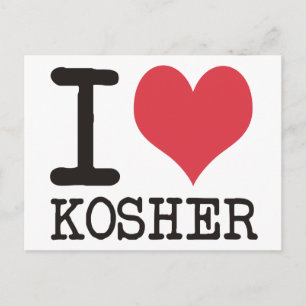 I Liebe LIEBE - KOSHER - LIFE Produkte & Designs! Postkarte
