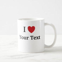 I Liebe/Lieben ich Schablonen-Tasse - addieren Sie Kaffeetasse