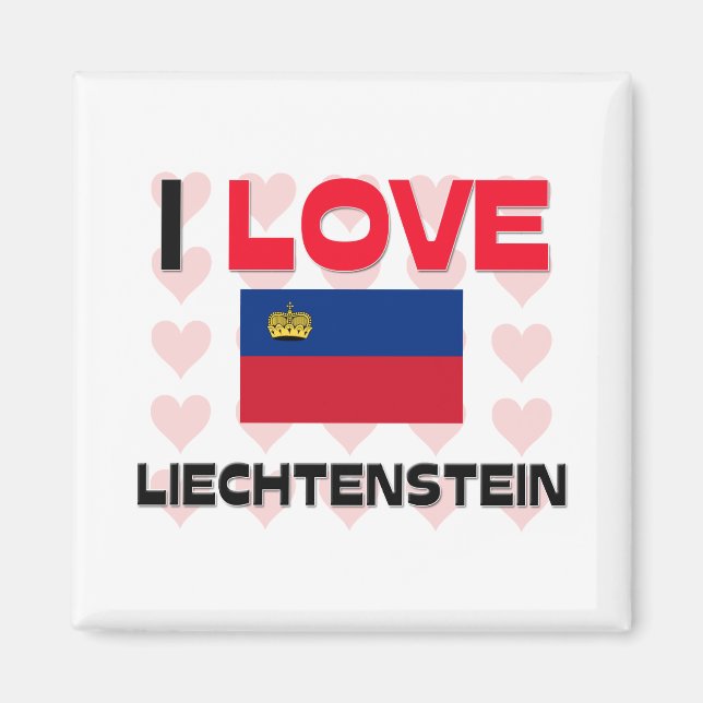 I Liebe Liechtenstein Magnet (Vorne)