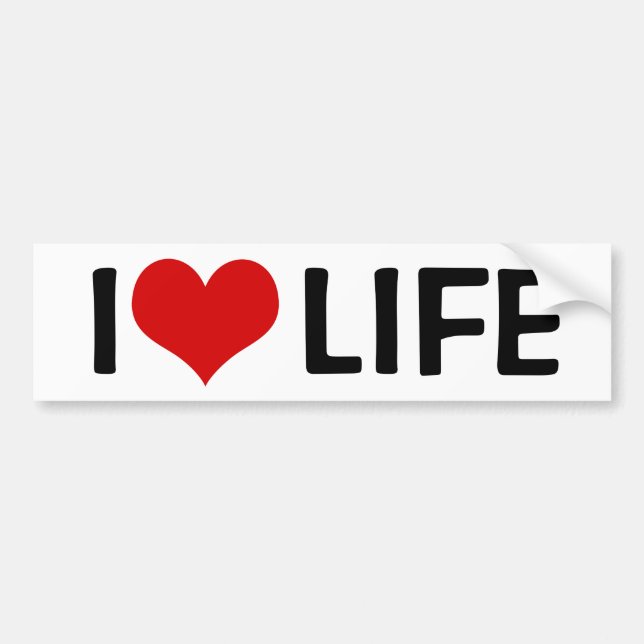 I Liebe Life Autoaufkleber (Vorne)
