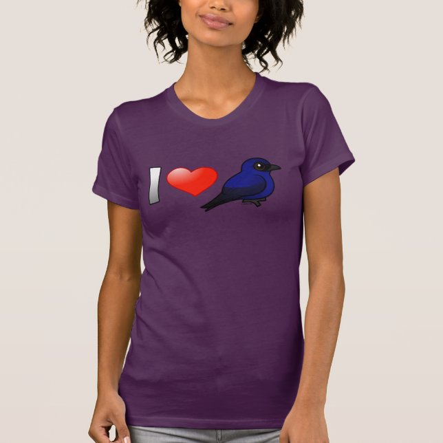 I Liebe lila Martins T-Shirt (Vorderseite)