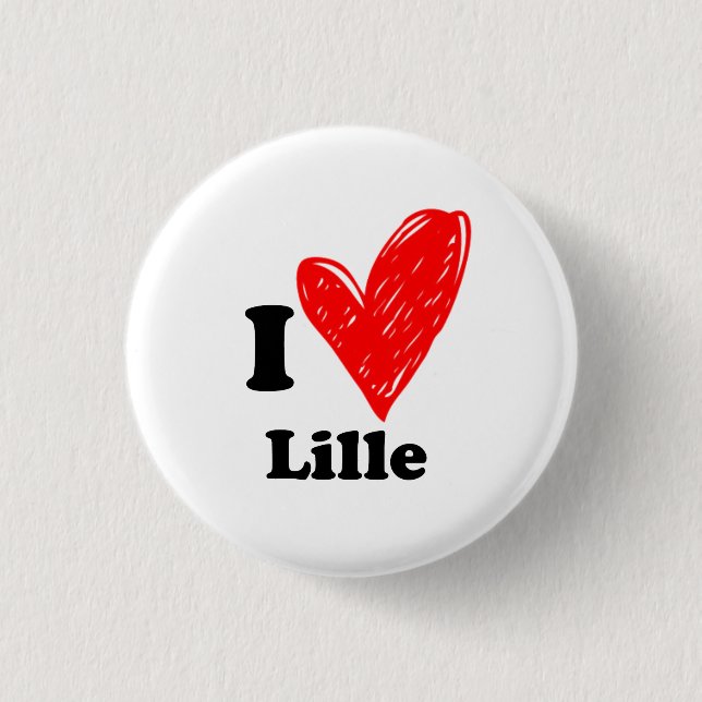 I Liebe Lille Button (Vorderseite)