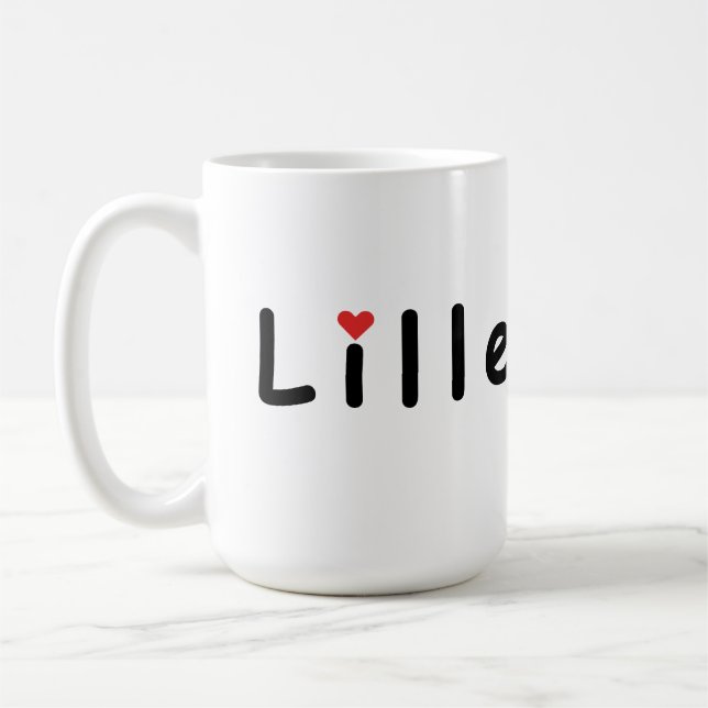 I Liebe Lille Frankreich Kaffeetasse (Links)