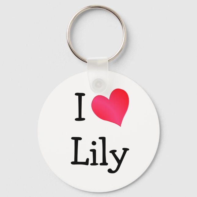 I Liebe Lily Schlüsselanhänger (Vorderseite)
