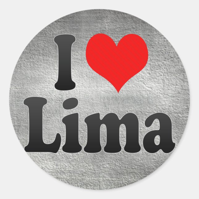 I Liebe Lima, Peru Runder Aufkleber (Vorderseite)