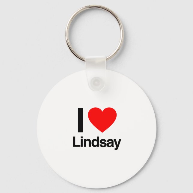 i Liebe lindsay Schlüsselanhänger (Vorderseite)