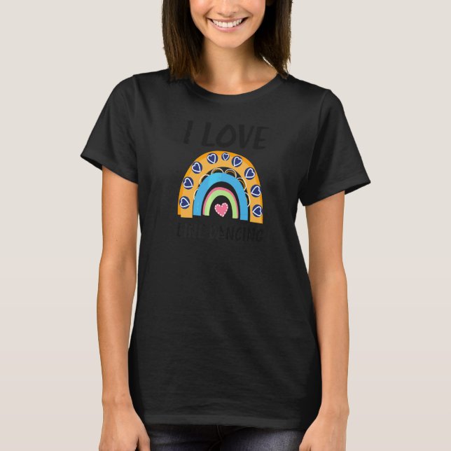 I Liebe Line Dancing Design Line Tanz T-Shirt (Vorderseite)