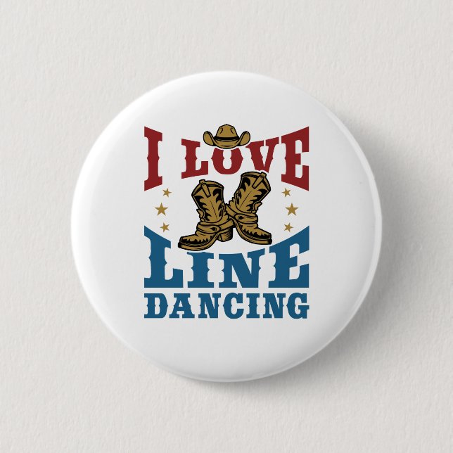 I Liebe Line Tanz Button (Vorderseite)