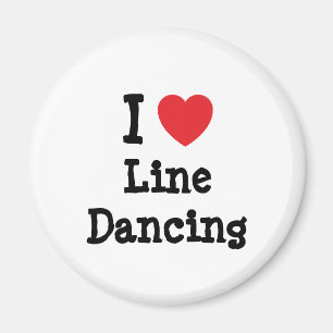 I Liebe Line Tanz Herz individuell personalisiert Magnet