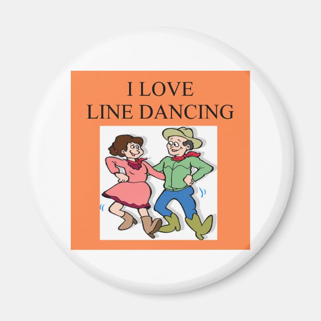 i Liebe Line Tanz Magnet (Vorne)