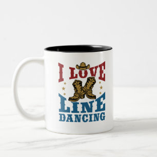 I Liebe Line Tanz Zweifarbige Tasse