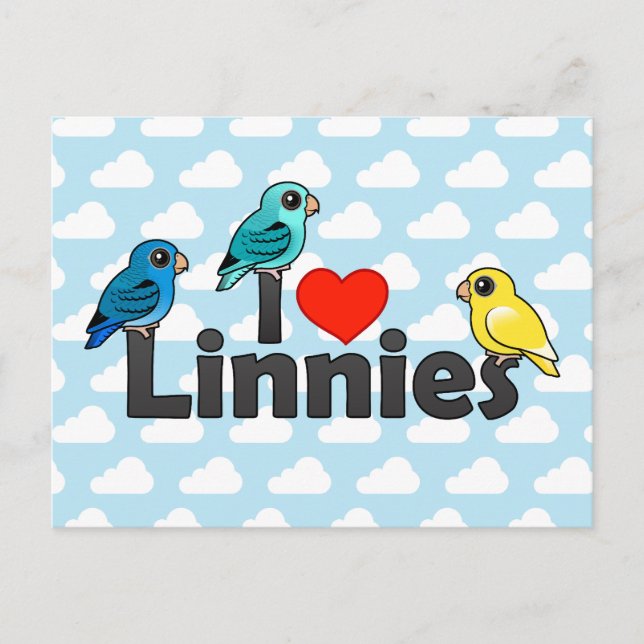 I Liebe Linnies Postkarte (Vorderseite)