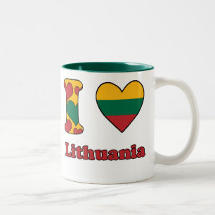 I Liebe Litauen Zweifarbige Tasse