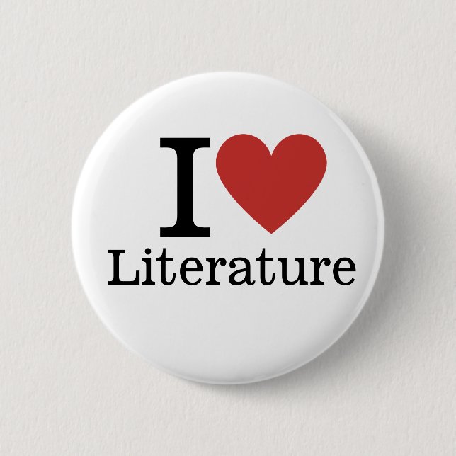 I ❤️ Liebe Literaturwissenschaft CUSTOM Buttone Button (Vorderseite)