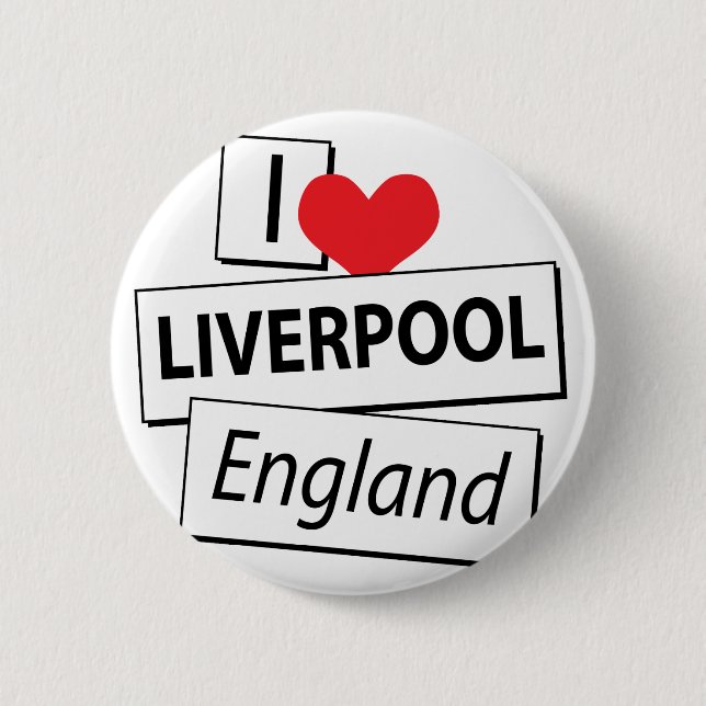 I Liebe Liverpool England Button (Vorderseite)