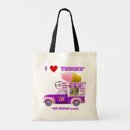 I Liebe LKW (Eiskremskraftwagen) Tote Tasche