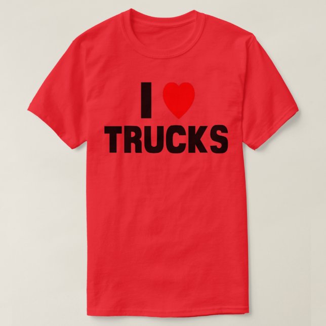 I Liebe LKW Funny Gag Geschenk Herz Retro LKW Dri T-Shirt (Design vorne)