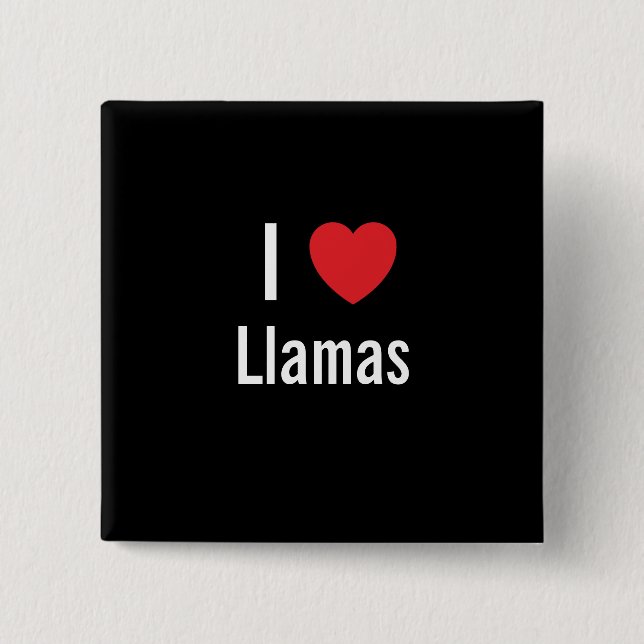I Liebe Llamas Button (Vorderseite)
