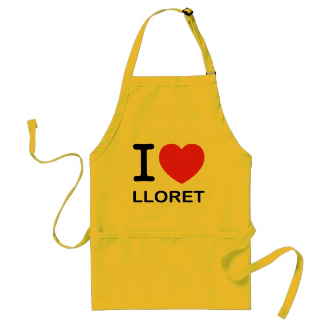 I Liebe Lloret - gelbe Schürze (Vorne)