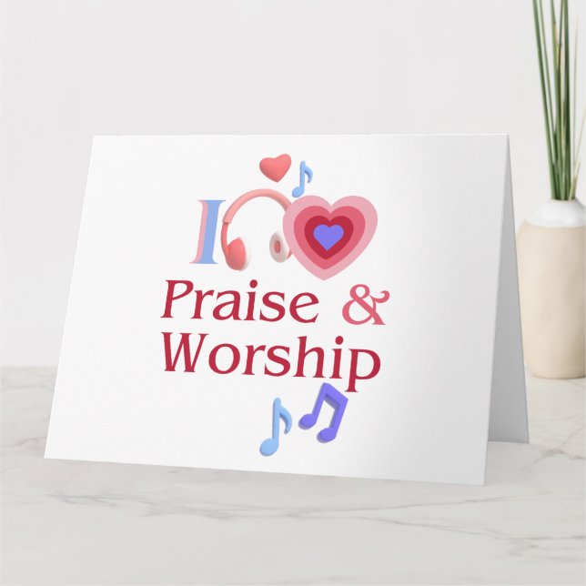 I Liebe Lob und Worship Grußkarten Karte (Vorderseite)