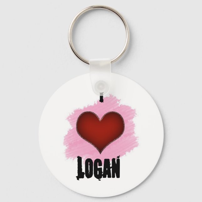 I Liebe Logan Schlüsselanhänger (Vorderseite)