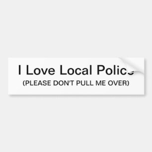 I Liebe-lokale Polizei-Aufkleber Autoaufkleber