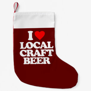 I LIEBE-LOKALES HANDWERKS-BIER KLEINER WEIHNACHTSSTRUMPF