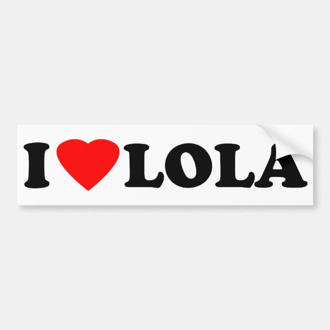 I Liebe Lola Autoaufkleber (Vorne)