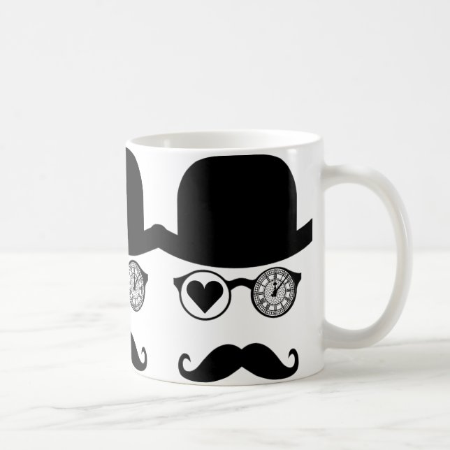 I LIEBE LONDON MUSTACHE KAFFEETASSE (Rechts)