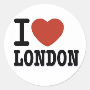 I LIEBE LONDON RUNDER AUFKLEBER