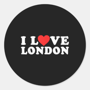 I Liebe London Runder Aufkleber