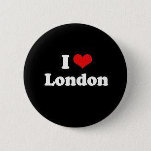 I Liebe-London-T-Shirt Weiß-T-Shirt Button