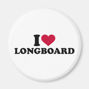 I Liebe Longboard Magnet