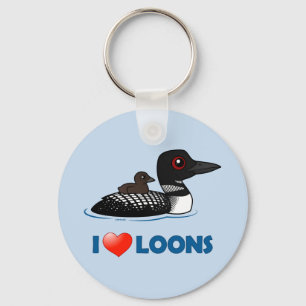 I Liebe Loons Schlüsselanhänger