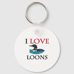 I Liebe Loons Schlüsselanhänger