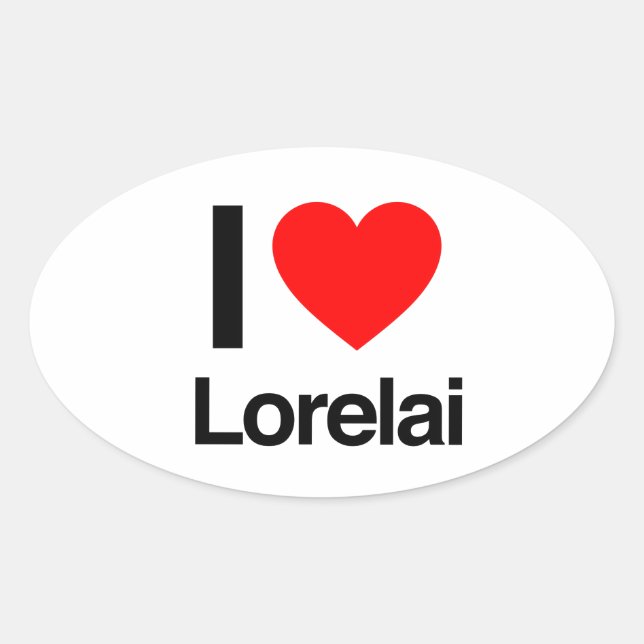 i Liebe lorelai Ovaler Aufkleber (Vorderseite)
