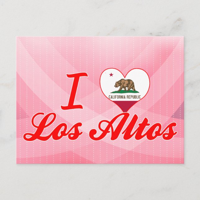 I Liebe Los Altos, Kalifornien Postkarte (Vorderseite)