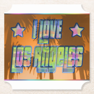 I LIEBE Los Angeles Beautiful Orange Sunset Unters Untersetzer