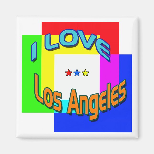 "I LIEBE Los Angeles Coloring 1 Magnet (Vorne)