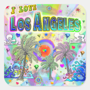 I LIEBE Los Angeles Deep Dream Sticker
