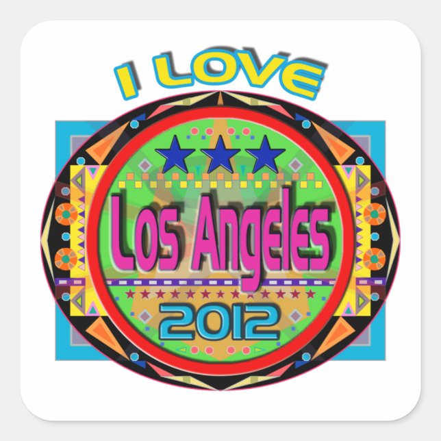 I LIEBE Los Angeles Emblem #1 2012 Sticker (Vorderseite)