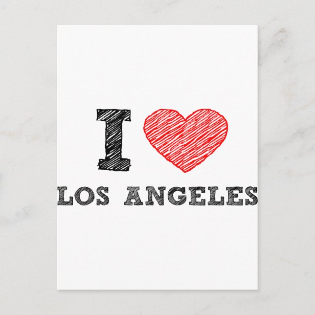 I Liebe Los Angeles Postkarte (Vorderseite)