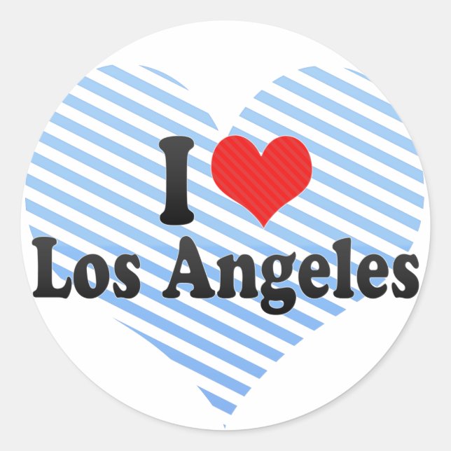 I Liebe Los Angeles Runder Aufkleber (Vorderseite)
