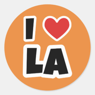 I Liebe Los Angeles Runder Aufkleber