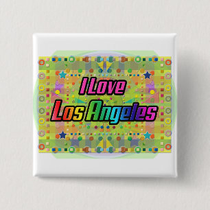 I Liebe Los Angeles Smile Bright-Taste Button