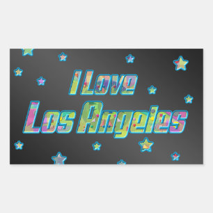 I Liebe Los Angeles Smile Stars Stickers